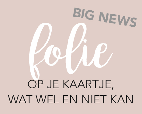 Folie op je kaartje, hoe werkt dat?
